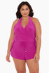 MagicSuit Solids Plus Size Bianca One Piece Romper Swimsuit